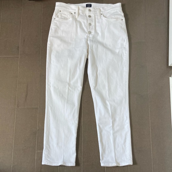 J. Crew 'Essential Stretch' 4 Button, 5 Pocket White Jeans - Picture 1 of 9